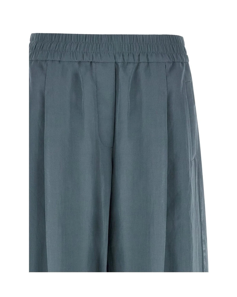 Brunello Cucinelli Palazzo Pant in blue — view 3