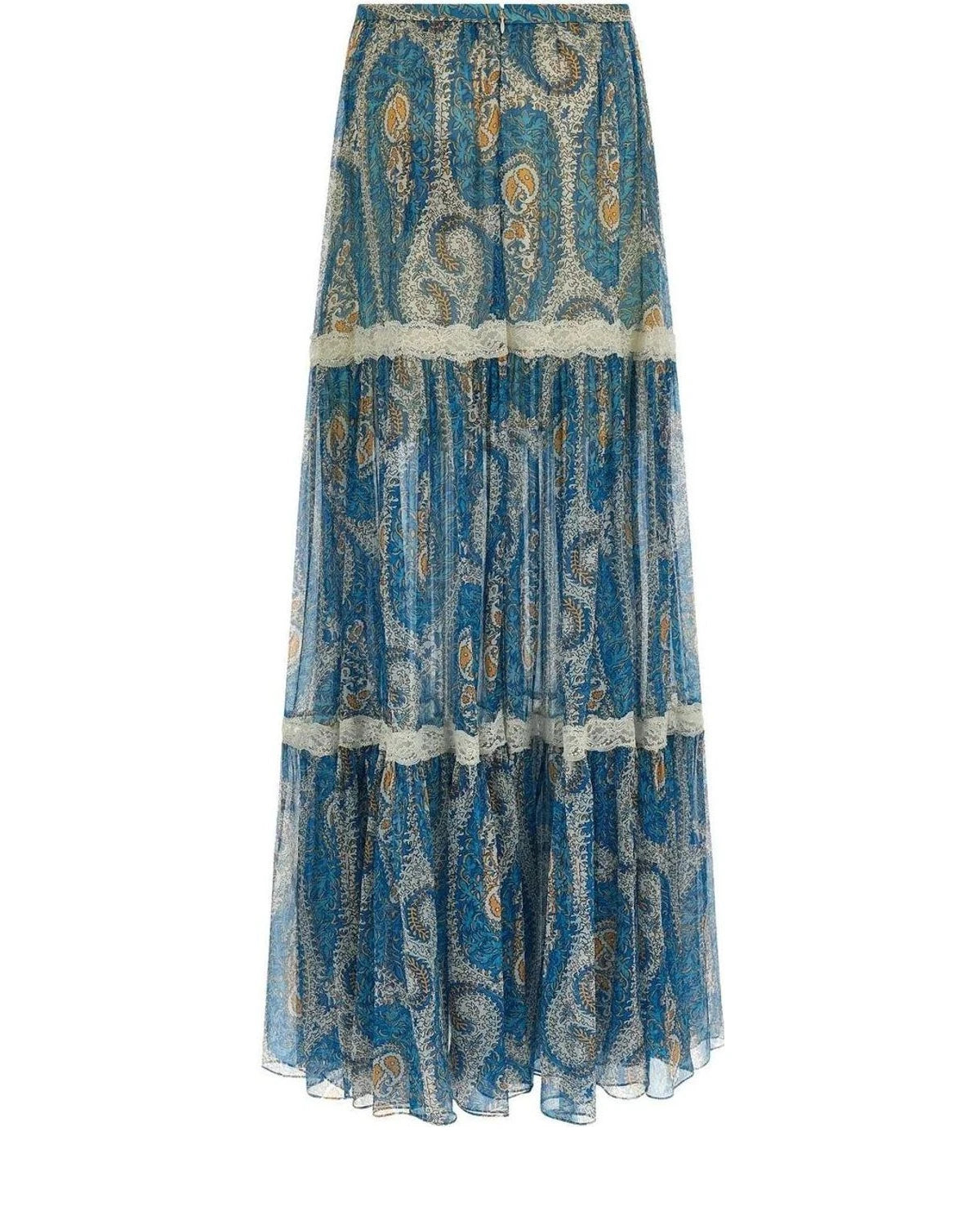 Etro Skirt in blue, Silk — view 2