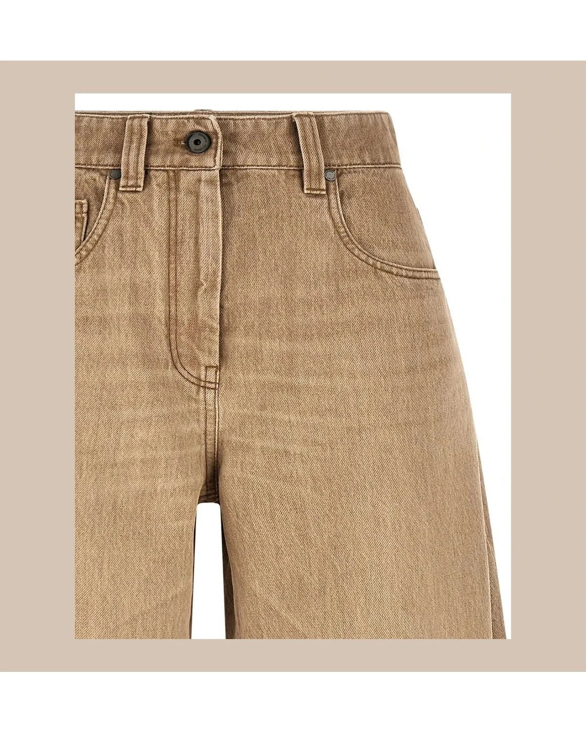 Brunello Cucinelli Jean in beige, Cotton — view 3
