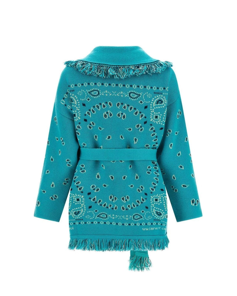 Alanui Cardigan in blue, Cashmere — view 2