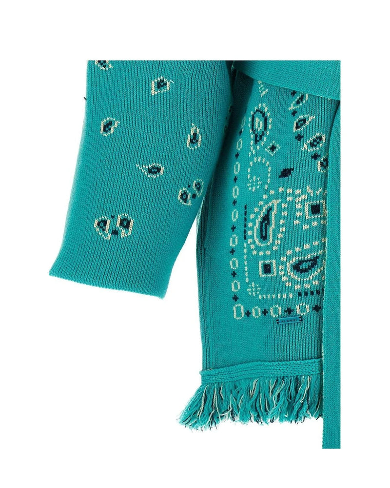 Alanui Cardigan in blue, Cashmere — view 4