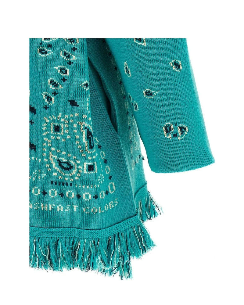 Alanui Cardigan in blue, Cashmere — view 5