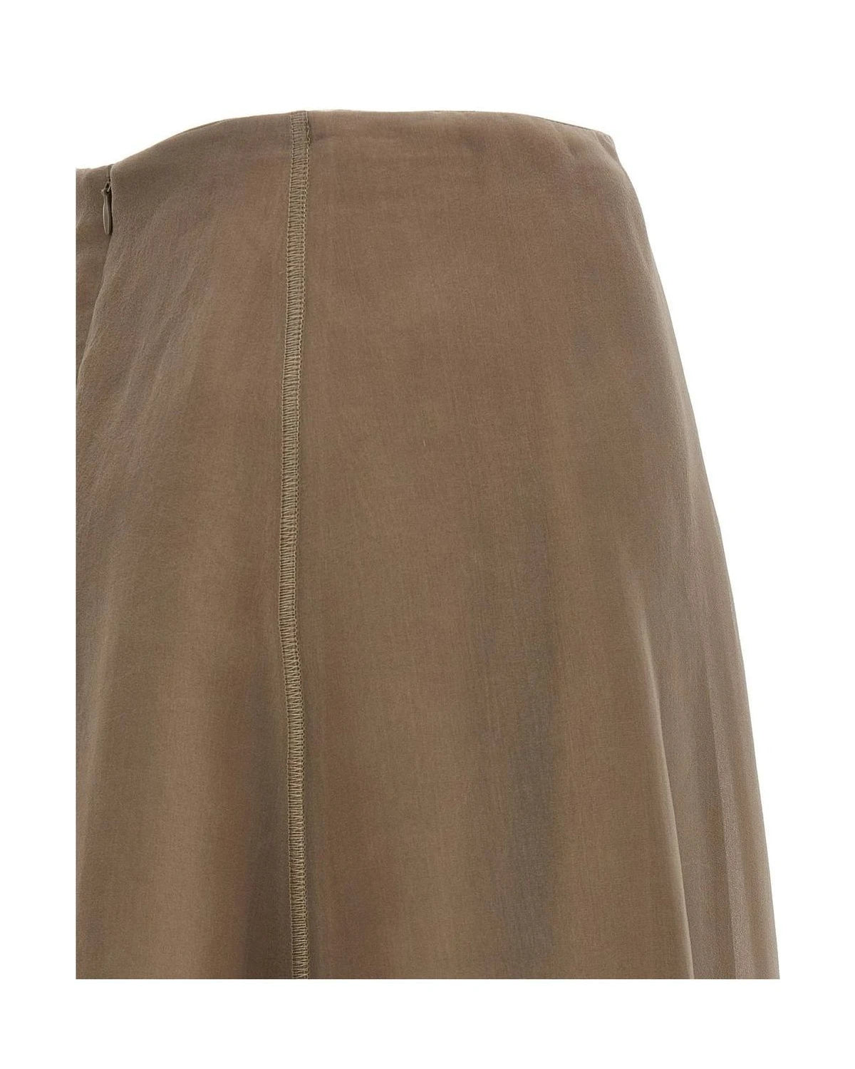 Brunello Cucinelli Skirt in beige, Silk — view 4
