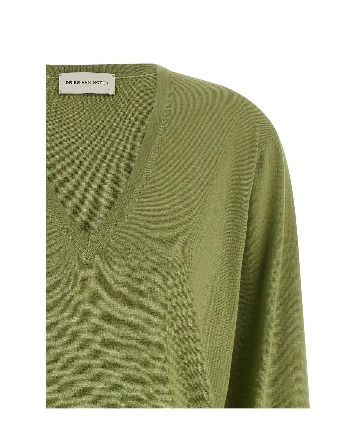 Dries Van Noten Sweater in green, Merino Wool — view 3
