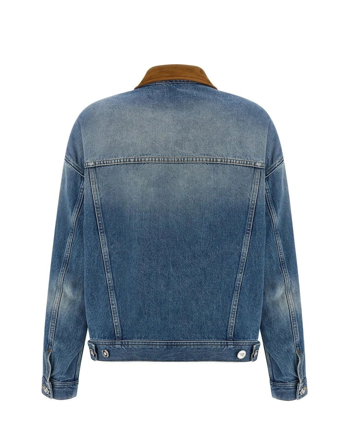 Versace Trucker Jacket in blue, Cotton — view 2