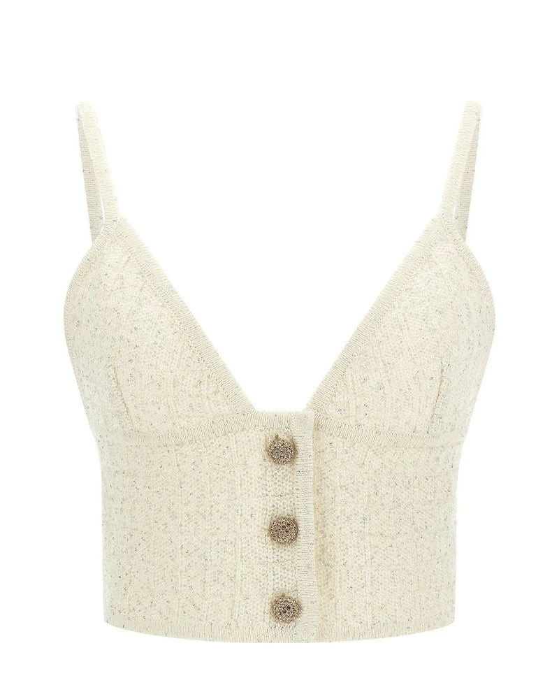Alessandra Rich Corset Top in white, Polyester
