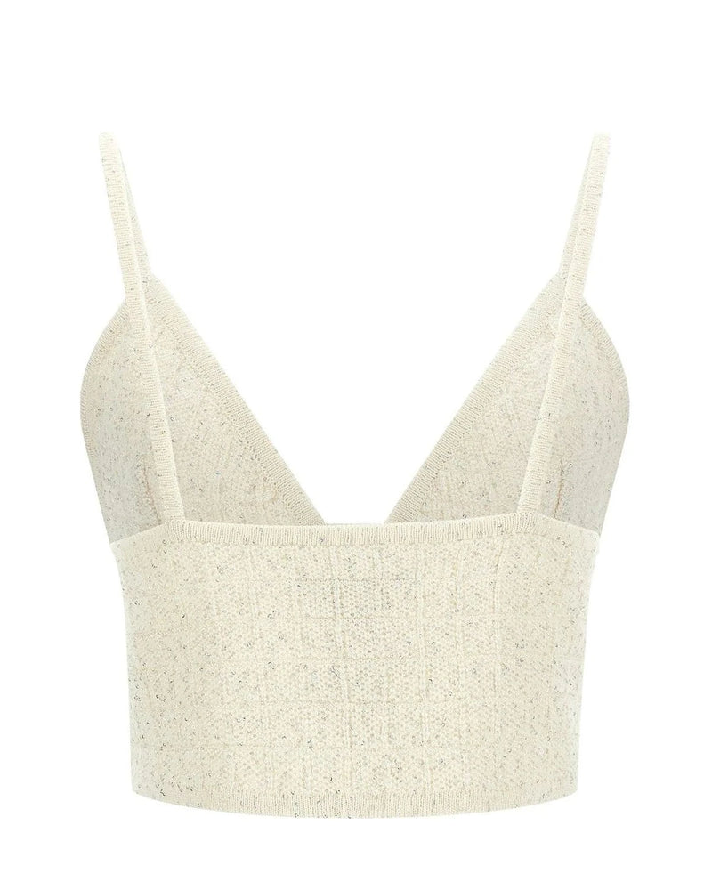 Alessandra Rich Corset Top in white, Polyester — view 2