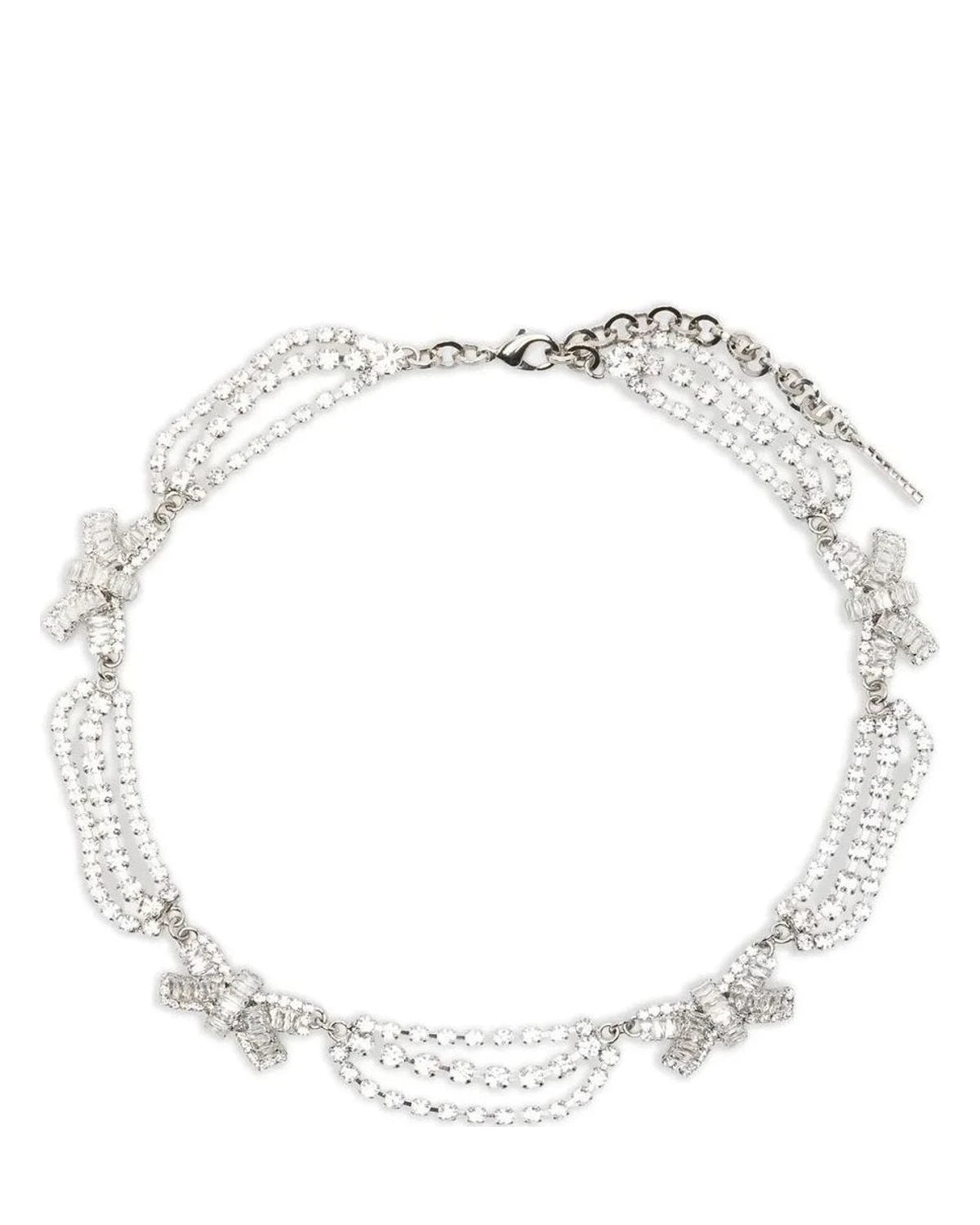 Alessandra Rich Necklace in silver, Glass
