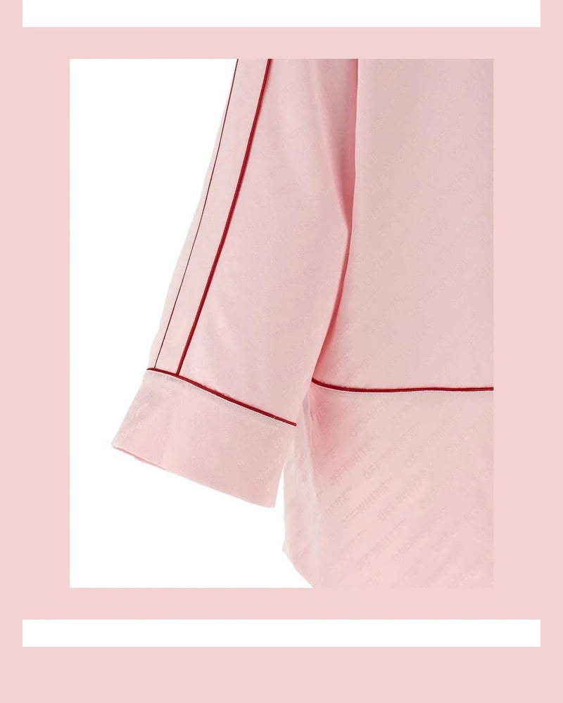Off-White Dress Shirt in pink, Viscose — view 5