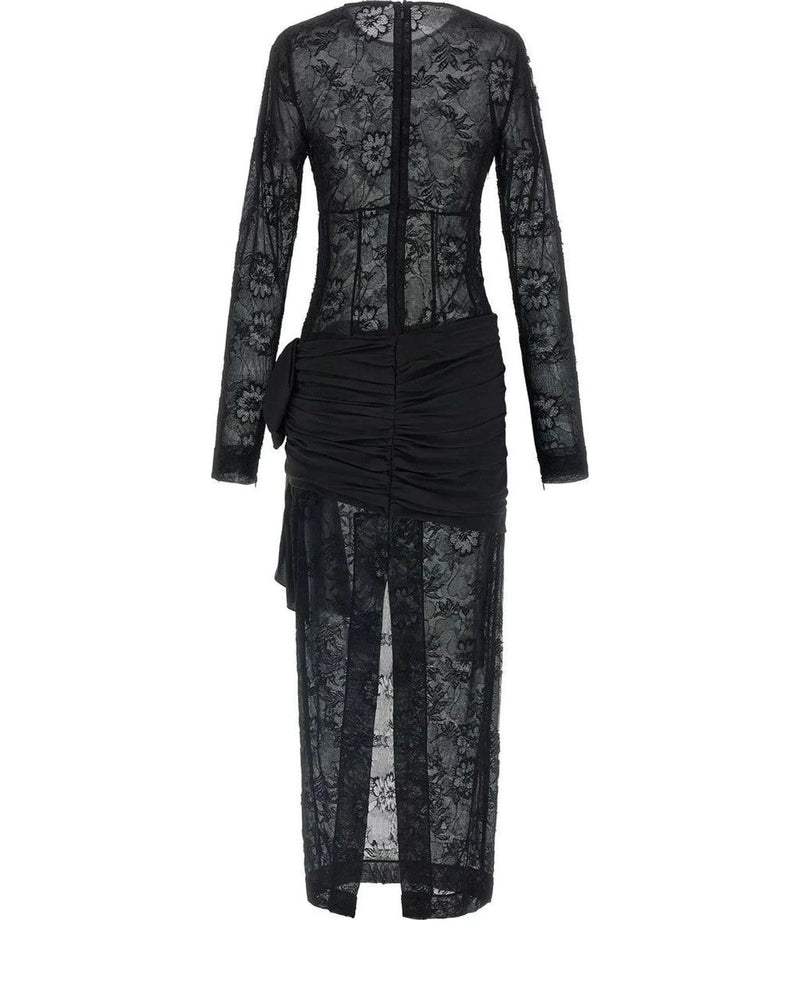 Alessandra Rich Dresse in black, Viscose — view 2