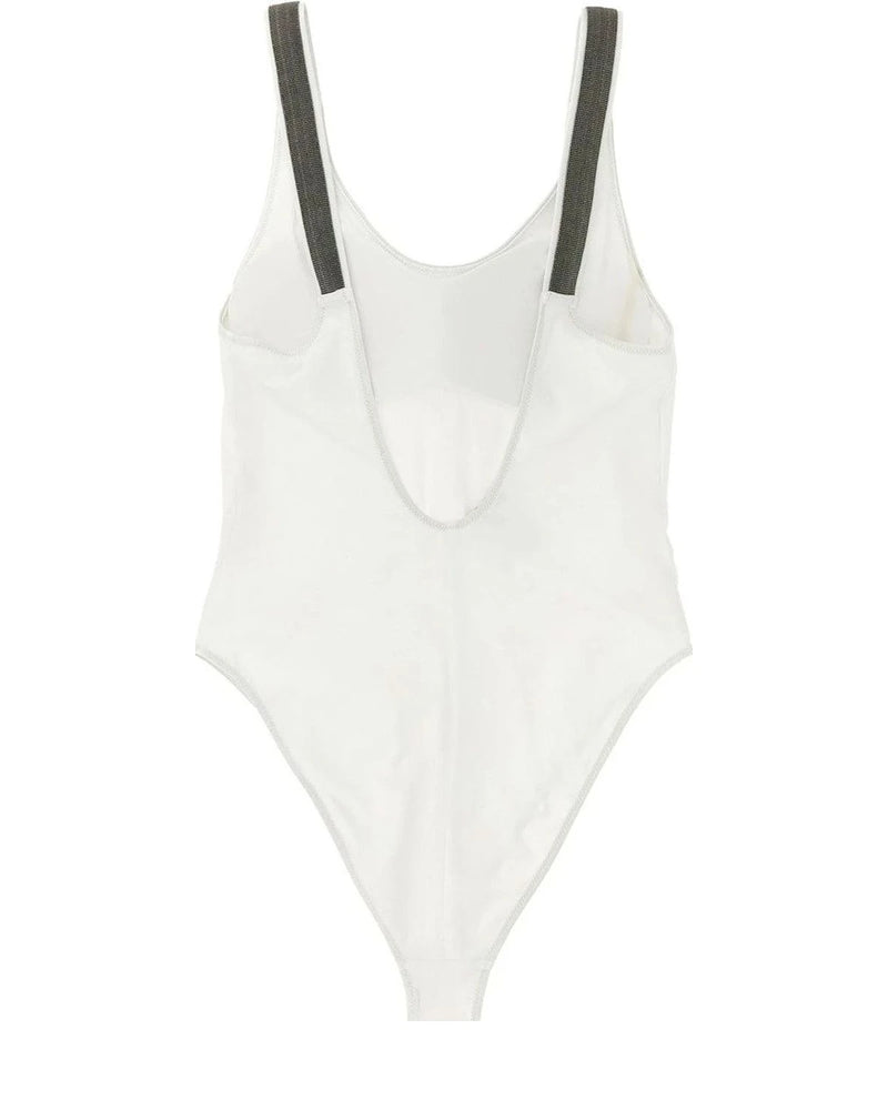 Brunello Cucinelli One-Piece Swimsuit in white, Polyamide — view 2