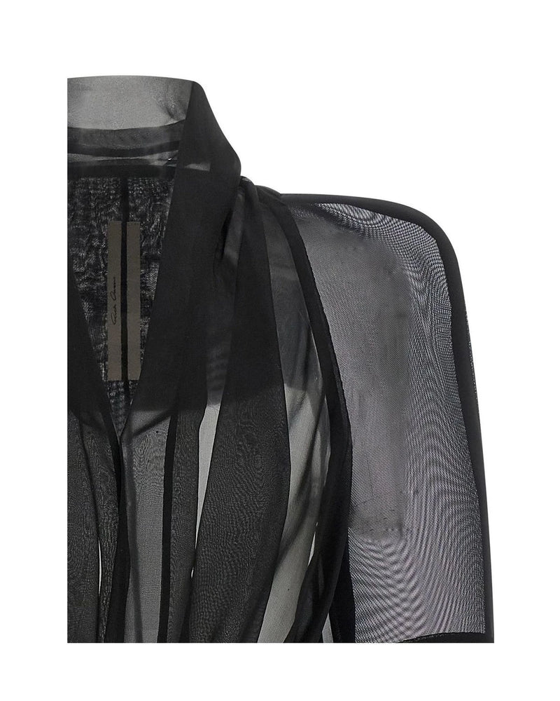 Rick Owens Bolero Jacket in black, Silk — view 3