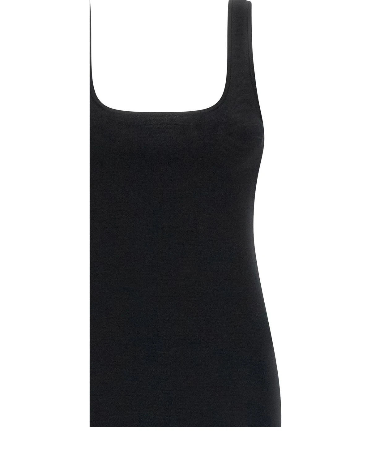 Black Viscose Midi Dress 