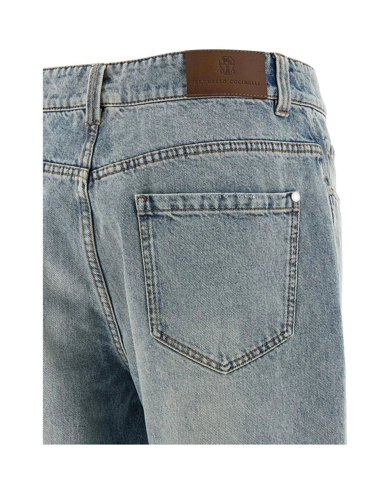 Brunello Cucinelli Jean in blue, Cotton — view 4