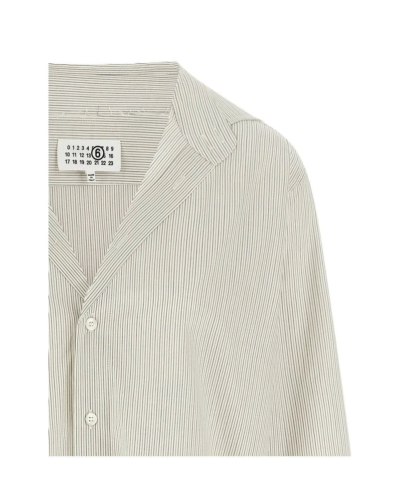 MM6 Maison Margiela Dress Shirt in gray, Cotton — view 3