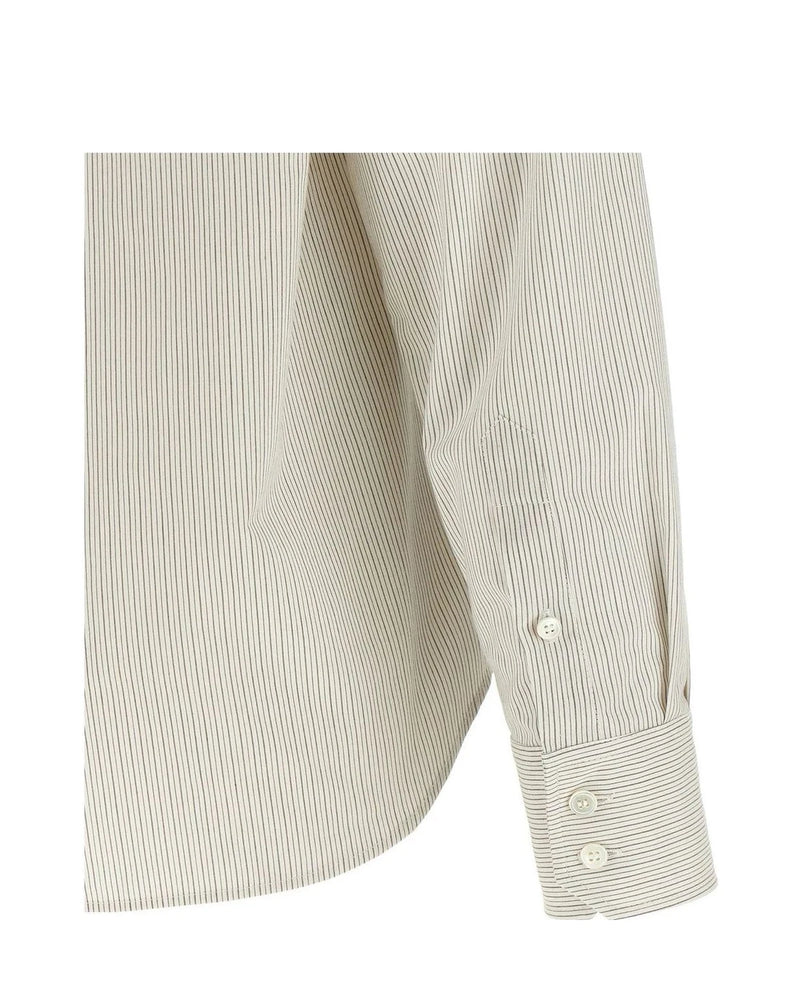 MM6 Maison Margiela Dress Shirt in gray, Cotton — view 4