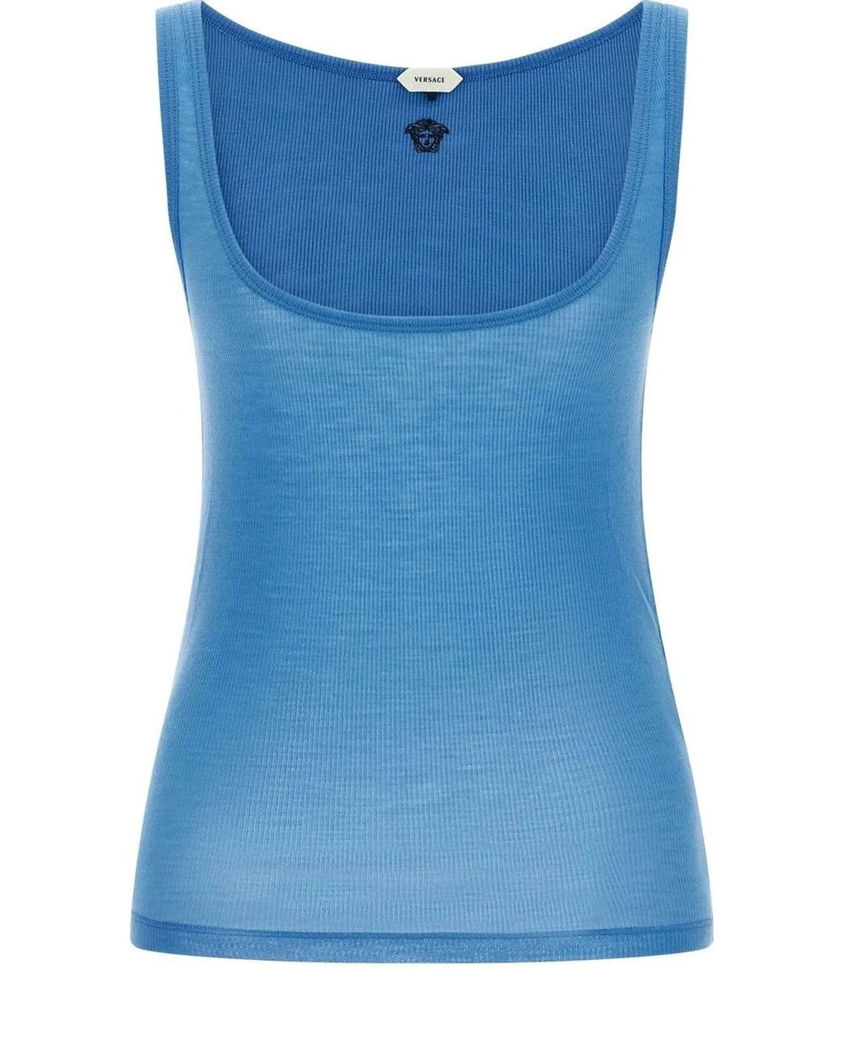 Versace Tank Top in blue, Virgin Wool