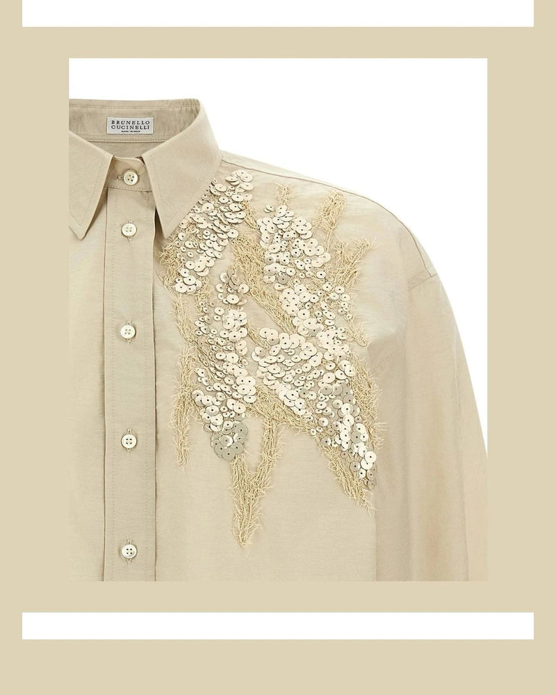Brunello Cucinelli Dress Shirt in beige — view 3
