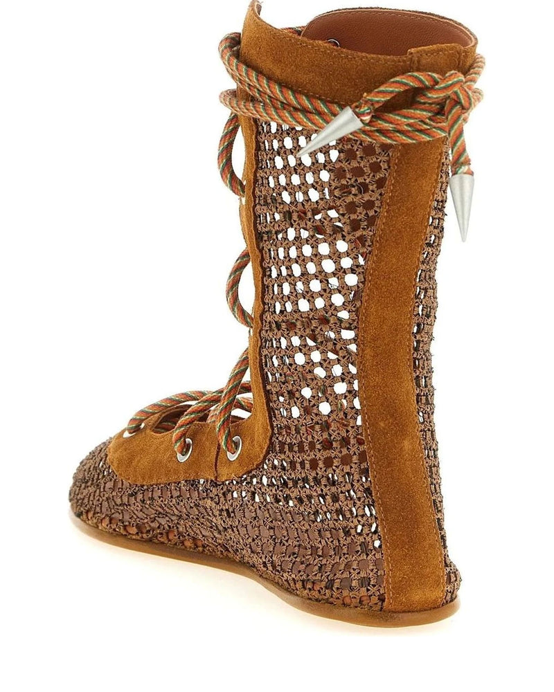 Kiko Kostadinov Boots in brown, Polyester — view 3