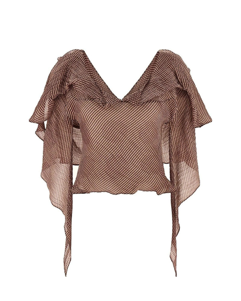 Kiko Kostadinov Blouse in red, Linen
