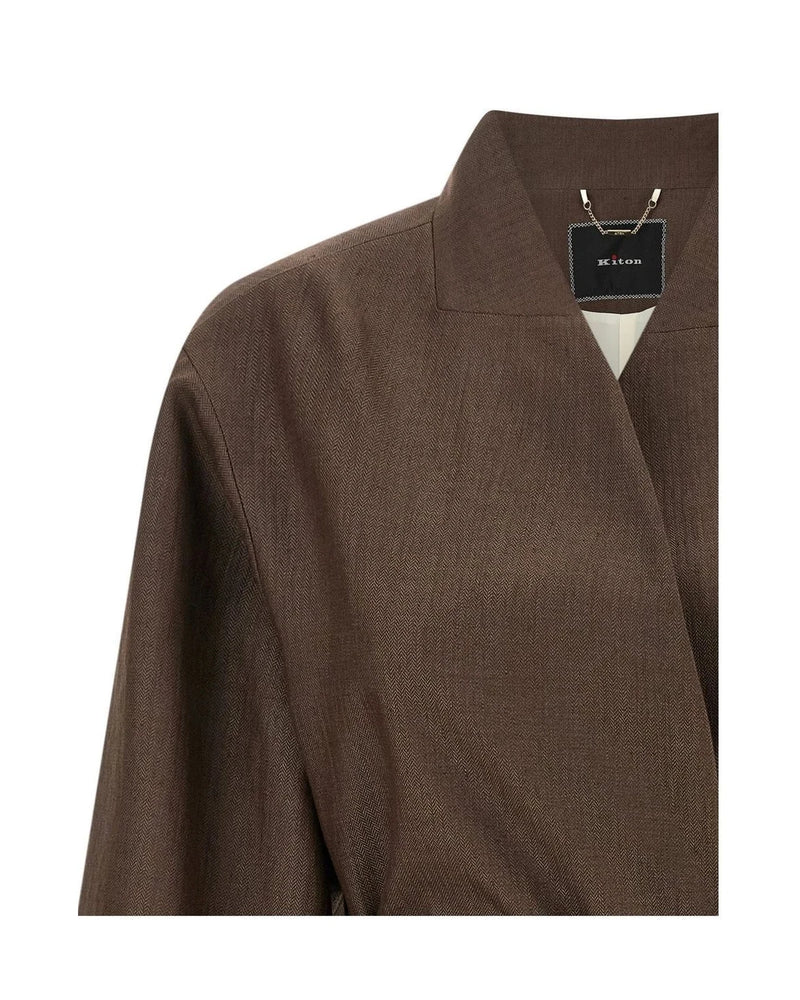 Kiton Blazer in brown, Polyamide — view 3