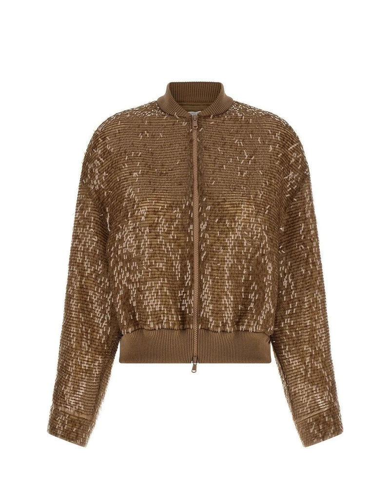 Brunello Cucinelli Cardigan in brown, Silk