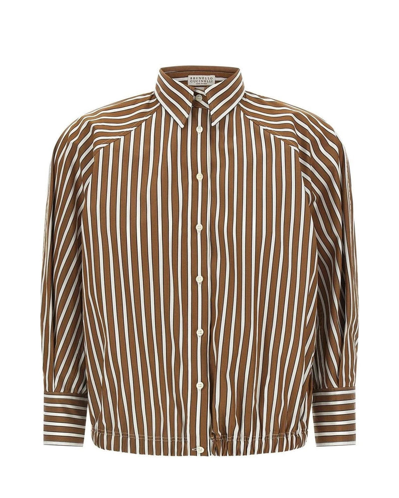 Brunello Cucinelli Dress Shirt in brown, Cotton