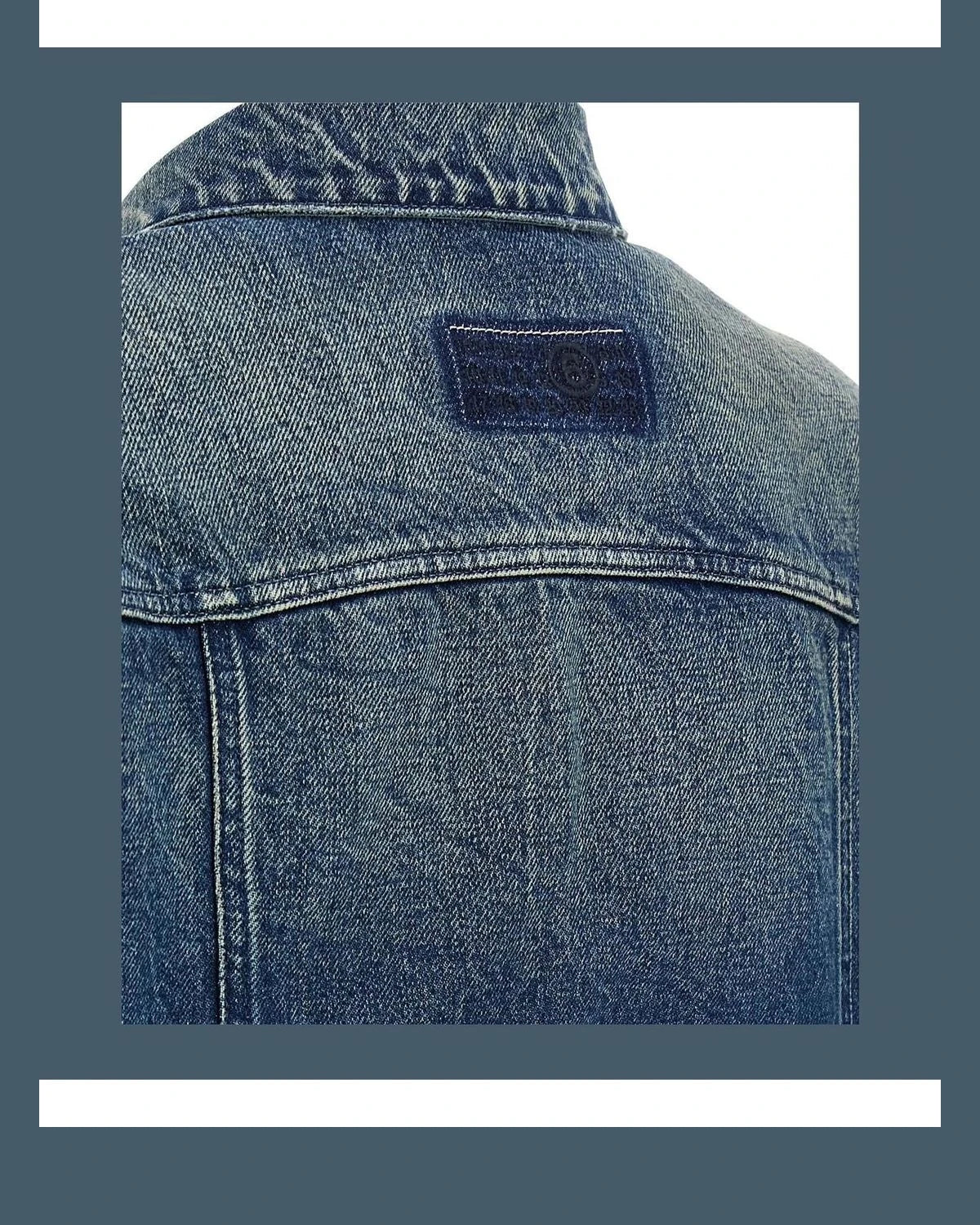 MM6 Maison Margiela Trucker Jacket in blue, Cotton — view 5