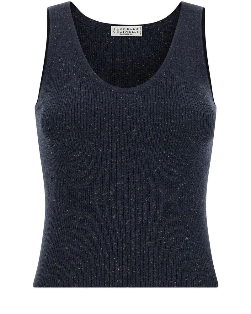 Brunello Cucinelli T-Shirt in blue, Cashmere