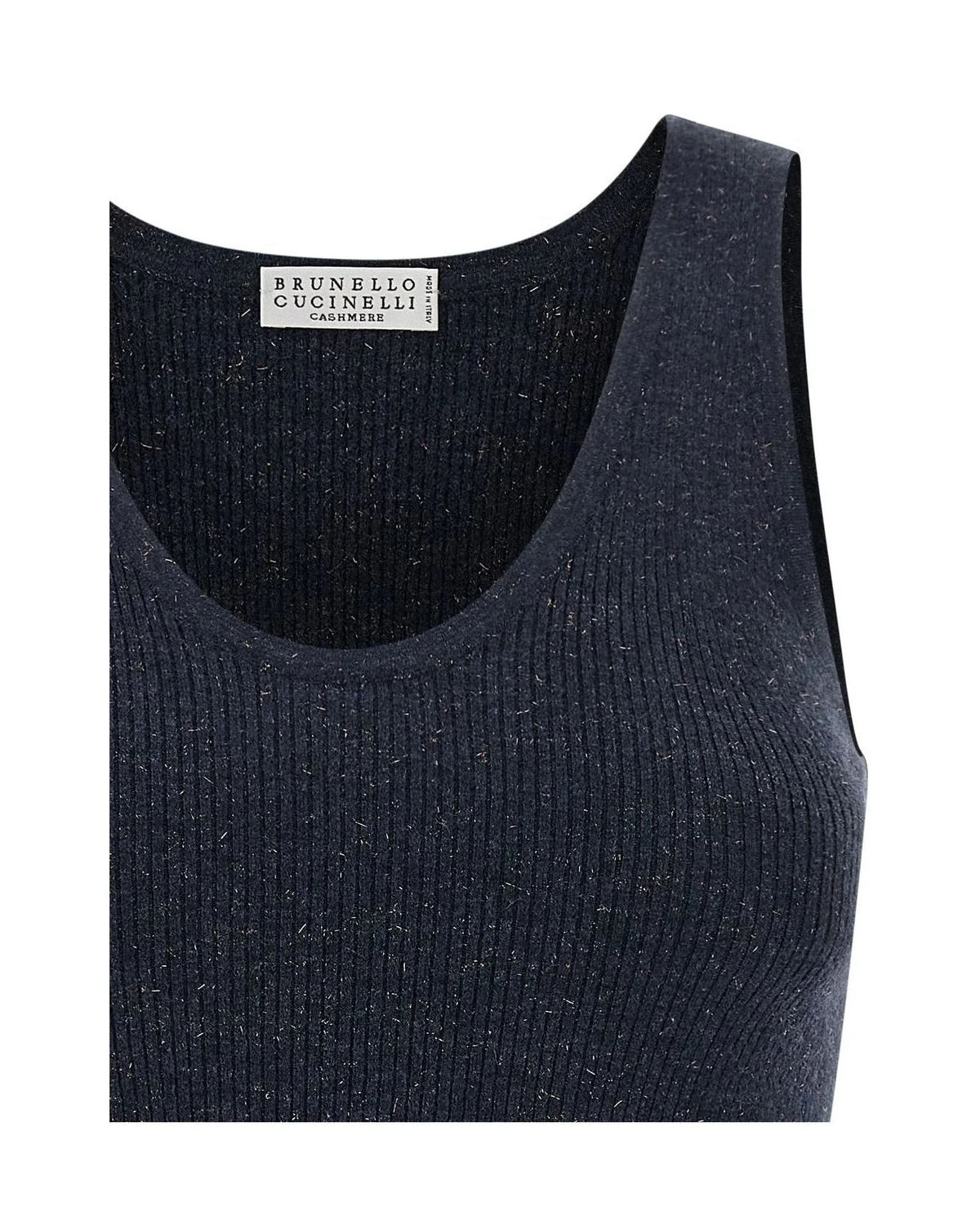 Brunello Cucinelli T-Shirt in blue, Cashmere — view 3