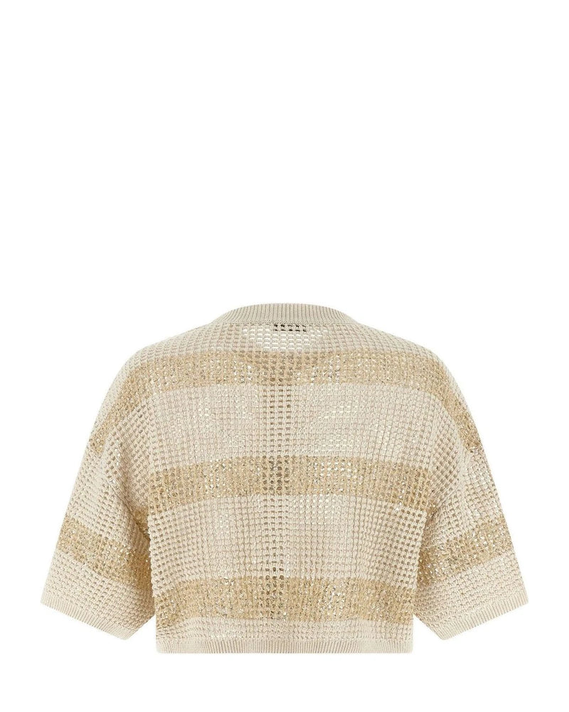 Brunello Cucinelli Cardigan in beige, Cotton — view 2