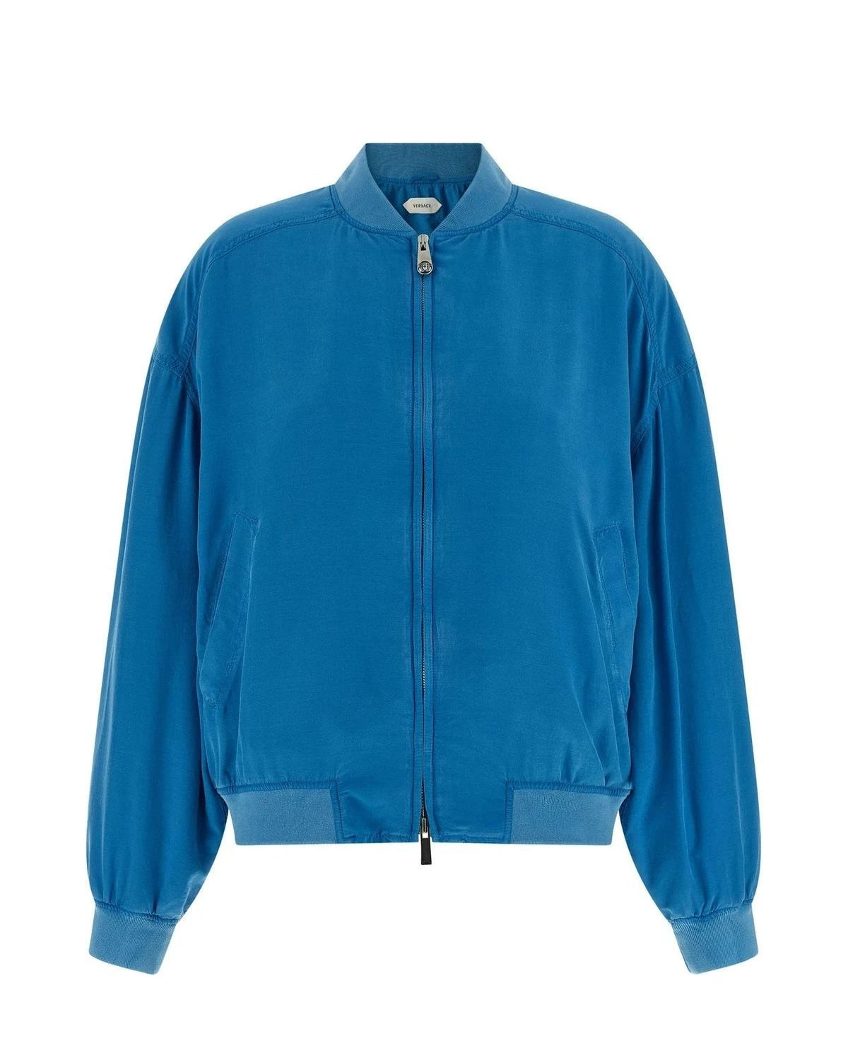 Versace Bomber Jacket in blue, Silk