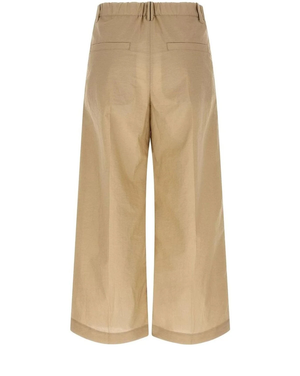 Brunello Cucinelli Palazzo Pant in beige, Cotton — view 2