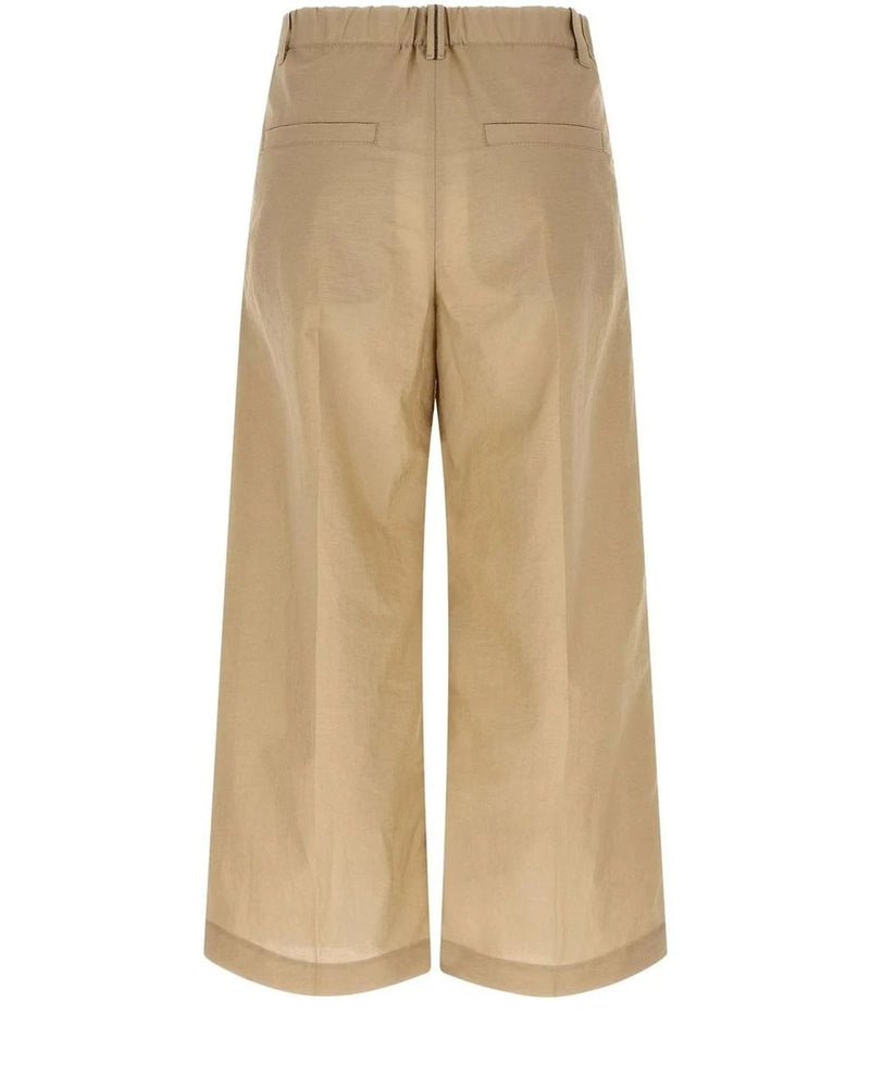 Brunello Cucinelli Palazzo Pant in beige, Cotton — view 2