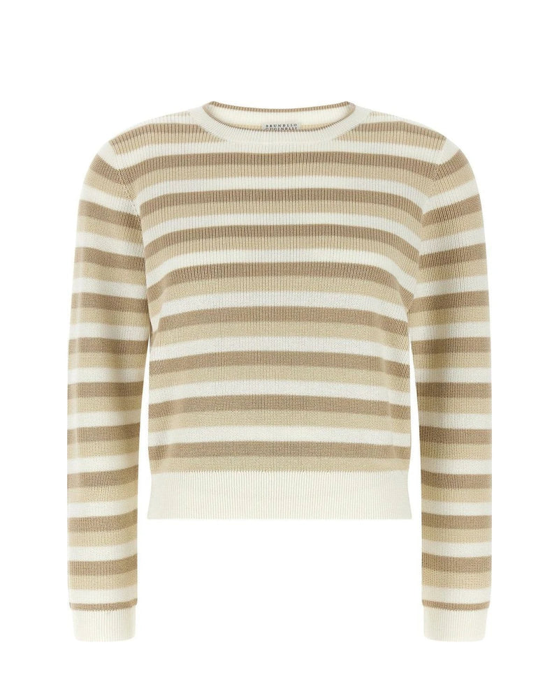 Brunello Cucinelli Sweater in beige, Cotton