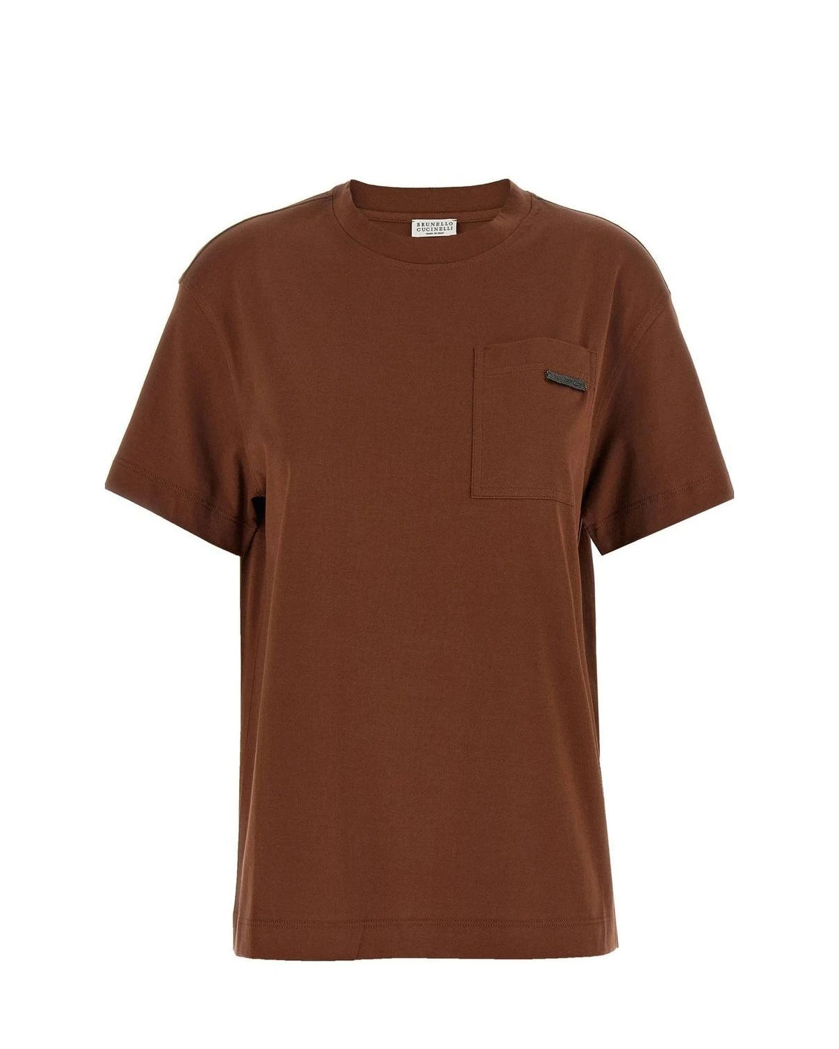 Brunello Cucinelli T-Shirt in brown, Cotton