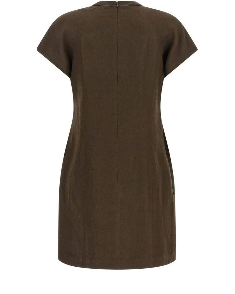 Brunello Cucinelli Dresse in brown, Viscose — view 2