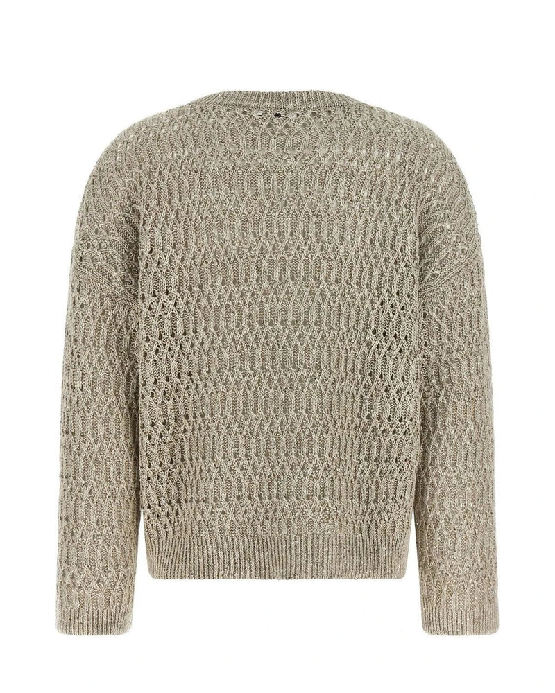 Brunello Cucinelli Sweater in beige, Linen — view 2