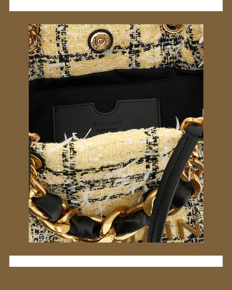 Balmain Satchel Bag in multicolor, Polyester — view 4