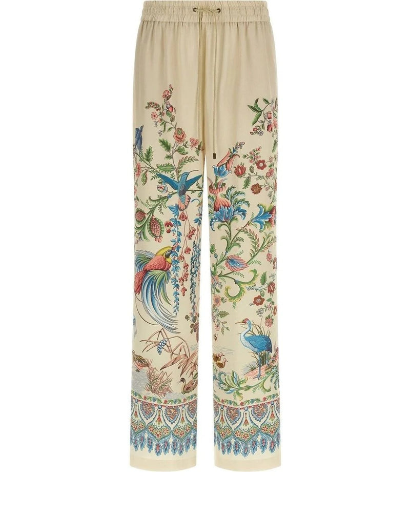 Etro Palazzo Pant in beige, Polyester