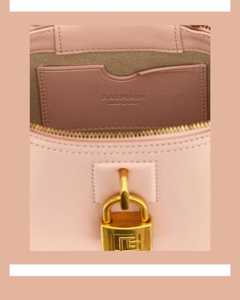 Balmain Satchel Bag in multicolor, Calfskin Leather — view 4