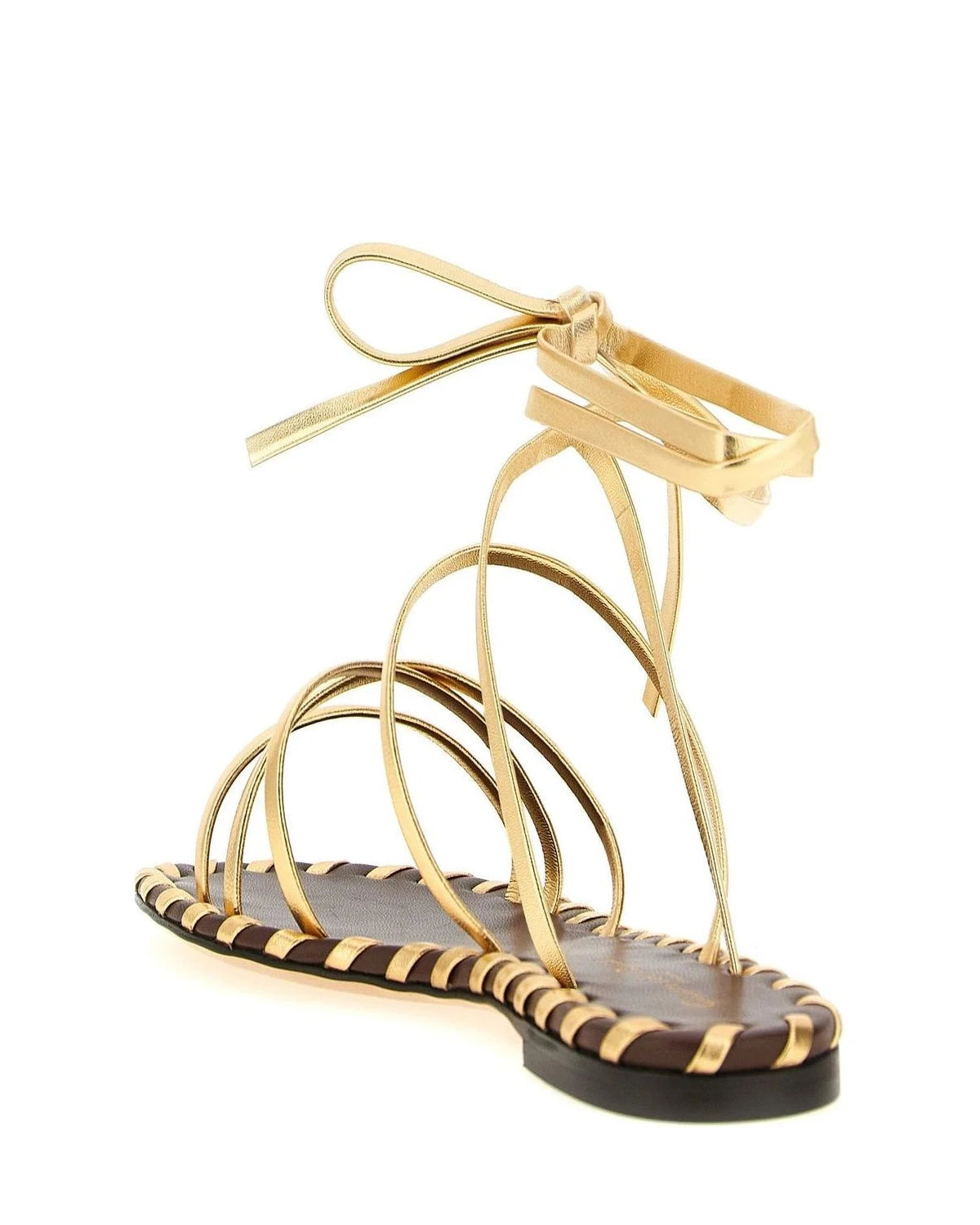 Gianvito Rossi Sandals in gold, Lamb Leather — view 3