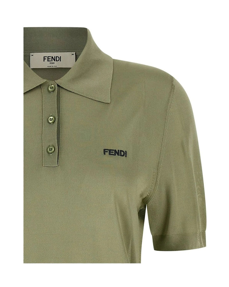 Fendi Polo in green, Viscose — view 3