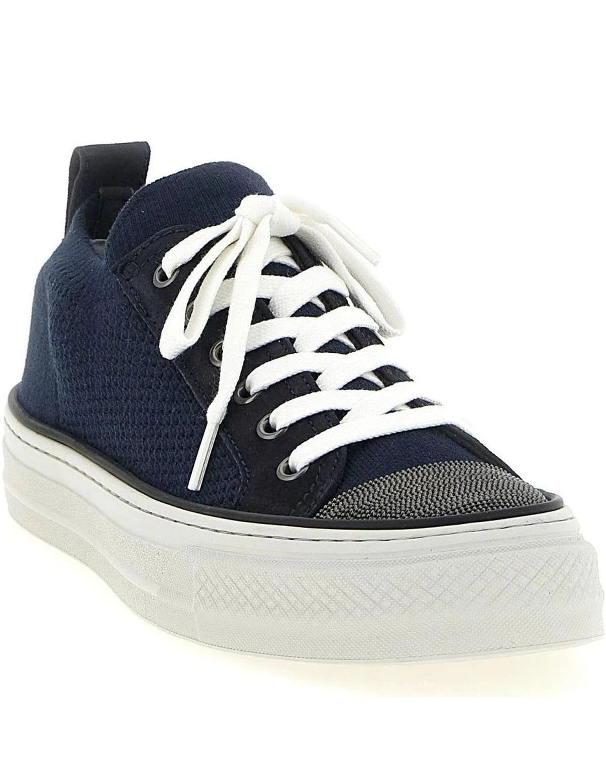 Brunello Cucinelli Sneakers in blue, Cotton — view 2