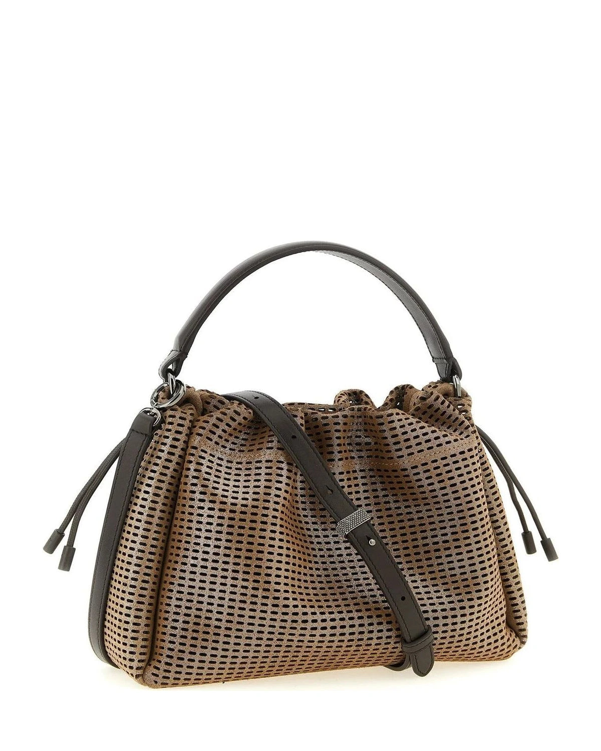 Brunello Cucinelli Hobo Bag in brown, Calfskin Leather — view 2