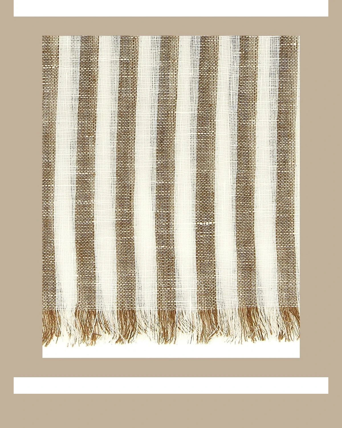 Brunello Cucinelli Scarves & Shawl in brown, Linen — view 2
