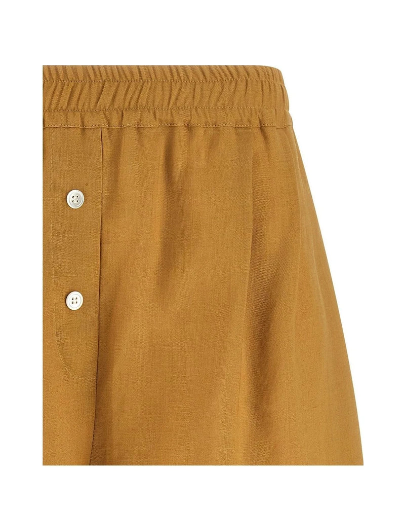 Marni Bermuda in brown, Linen — view 3