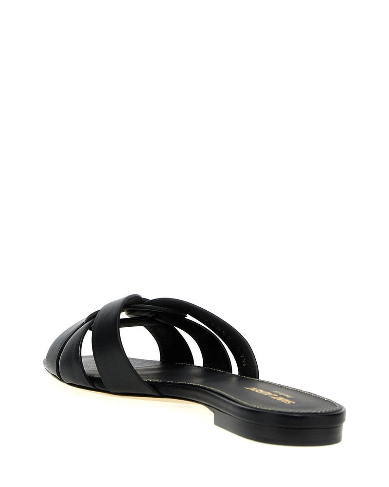 Saint Laurent Slides in black, Calf Leather — view 3