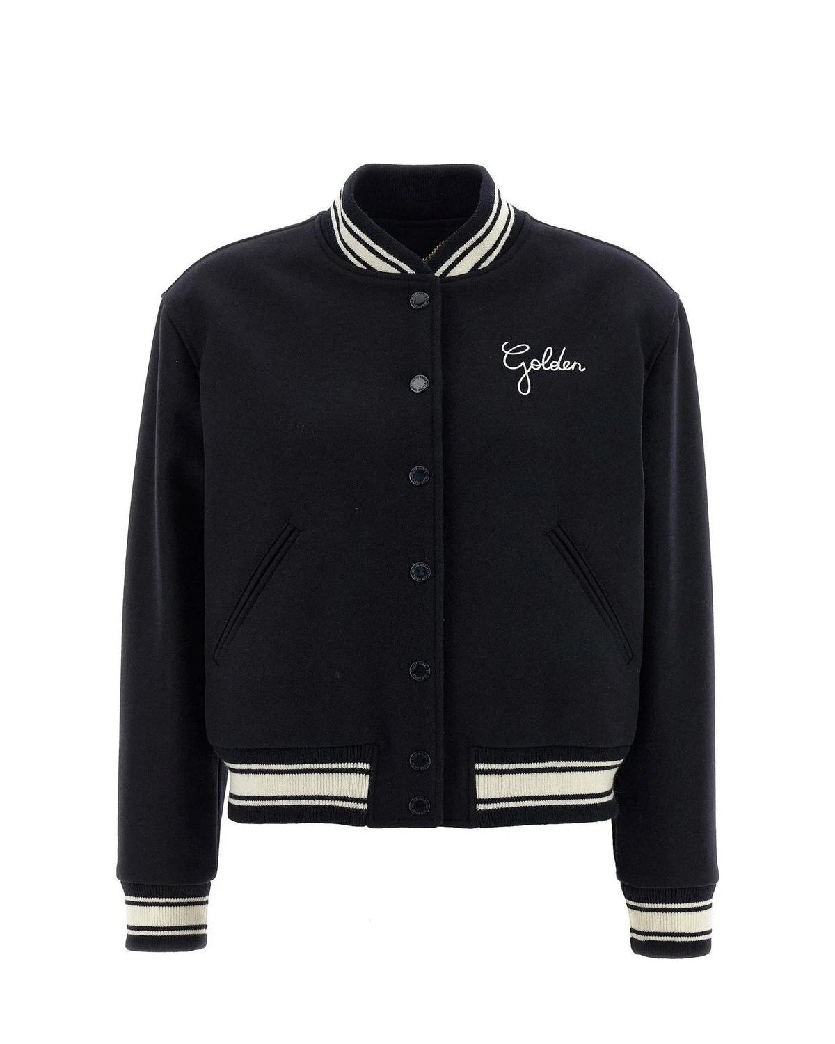 Golden Goose Varsity Jacket in blue, Virgin Wool