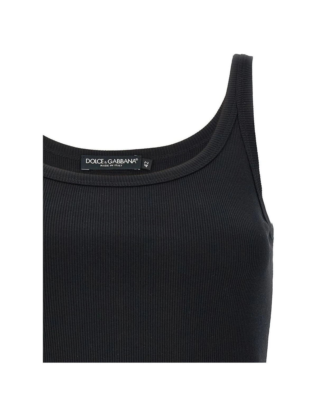 Dolce & Gabbana Tank Top in black, Cotton — view 3